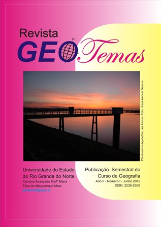 					View Vol. 2 No. 1 (2012): Revista Geotemas
				